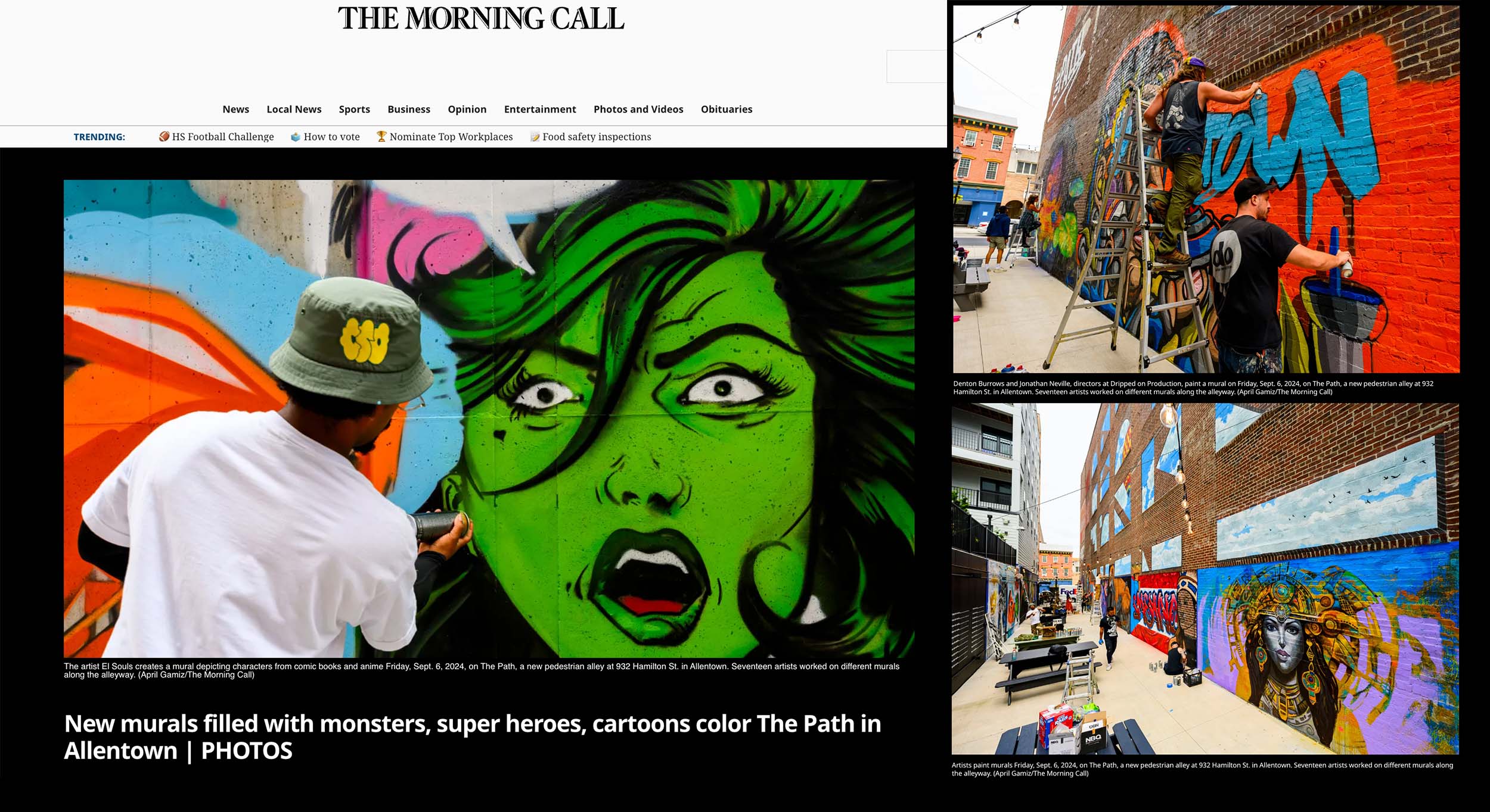 dripped-on-productions-morning-call-press-article-path-mural-festival-allentown-pa